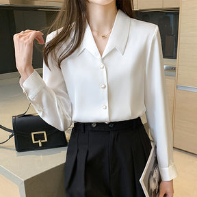 -Blusa Feminina de Cetim Liso®